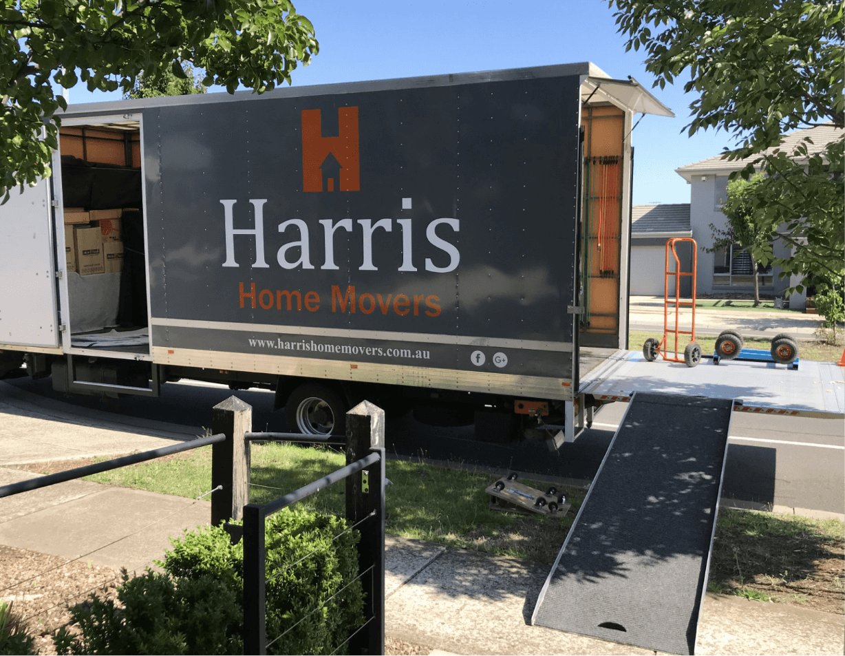 Harris Movers truck ready for loading